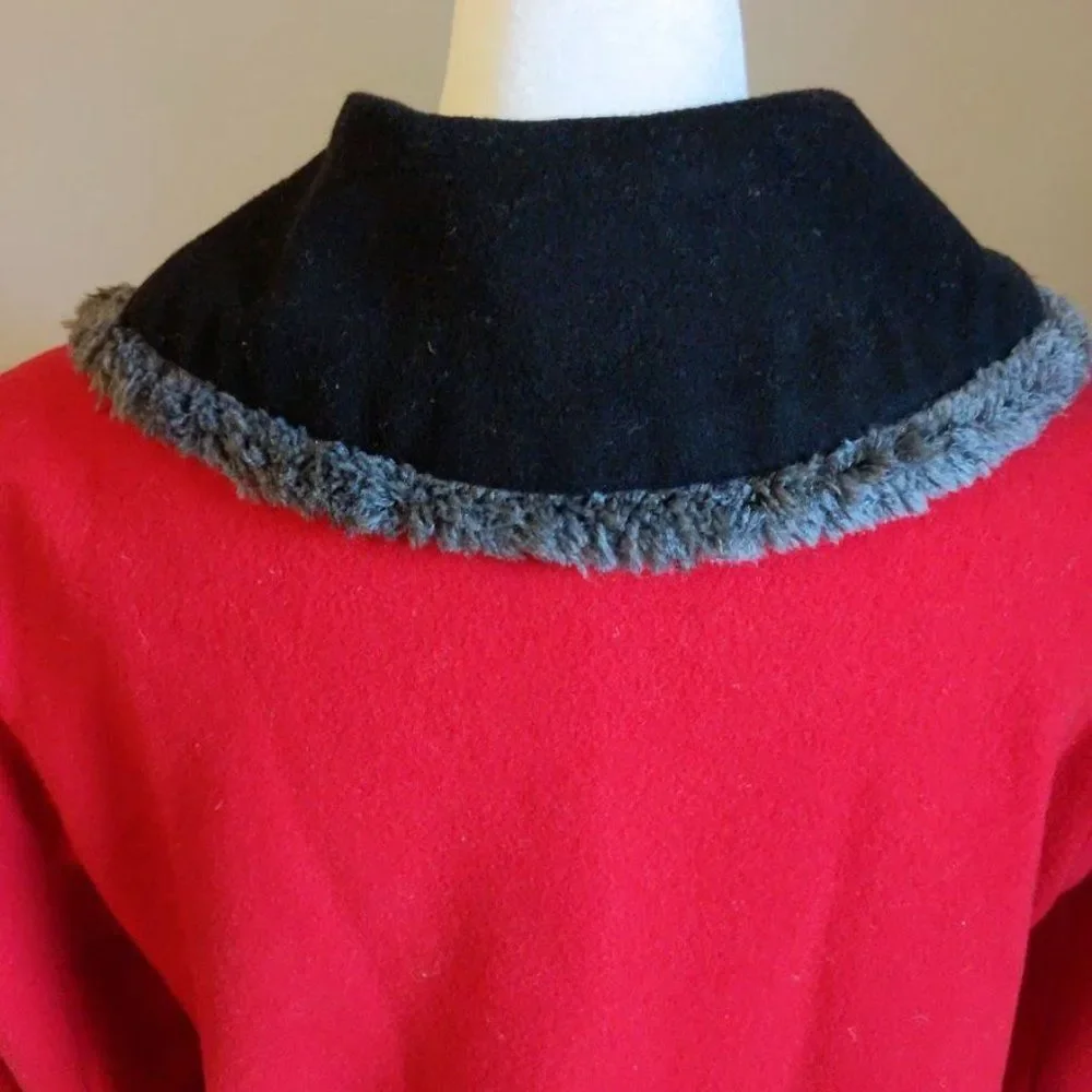Vintage 90s Mailk Wool Jacket Cow Print Blazer Art to Wear Cottagecore Small